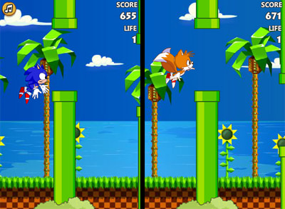 Flappy Sonic and Tails